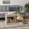 3 Piece Coffee Table Set Sonoma Oak Wood Composite
