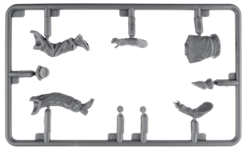 Miniart French Tank Crew 1944 Resin Head Plastic Model MA53015 1/35 (Human)