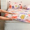 Colorful Floral Fitted Sheet Set 100% Cotton Bedding Set 3Pcs Bed Cover Pillowcases Skin-friendly Breathable Bedroom Decor