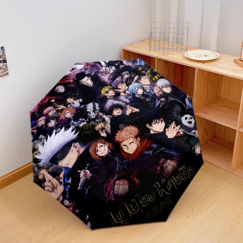1PC Jujutsu Kaisen: Battle Spirits Automatic Umbrella - Suitable Travel Outdoor Portable Umbrella Birthday Gift Daily Essentials