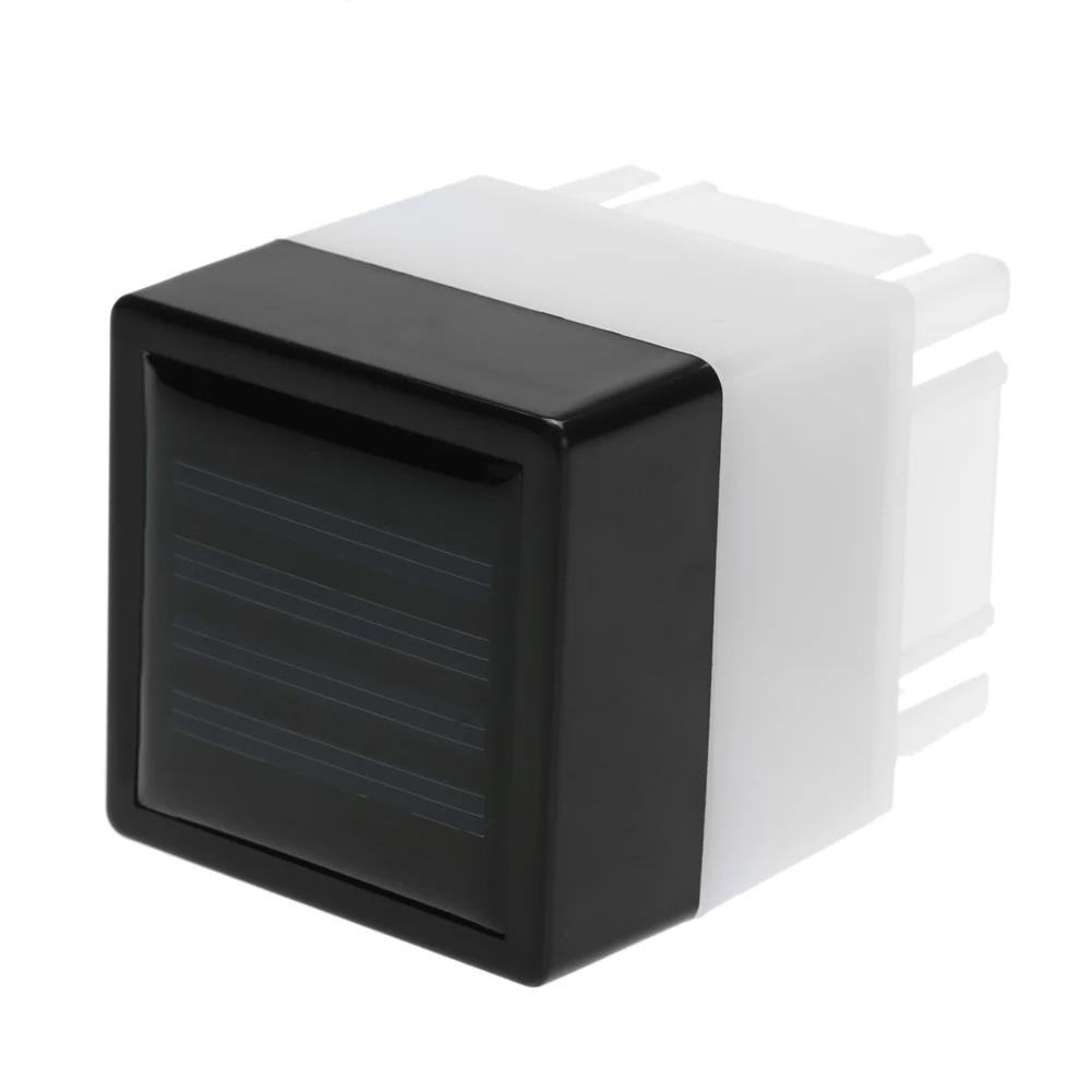 Waterproof Outdoor Column Head Lamp Solar Powered LED Fence Deck Post Lamp for Patio Garden Landscape Decoration