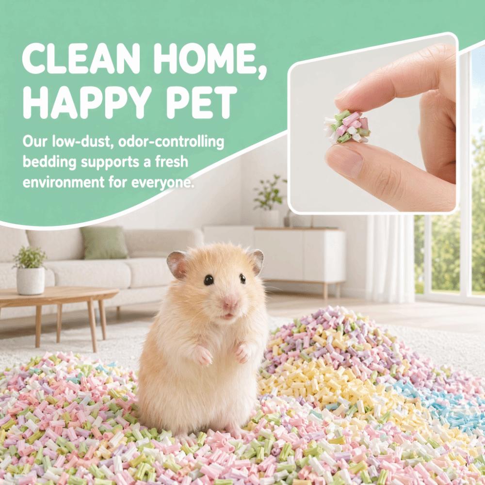 Paper Pulp Shavings Paper Litter Odor Control PET Cage Litter Hamster Bedding  PET Litter Box