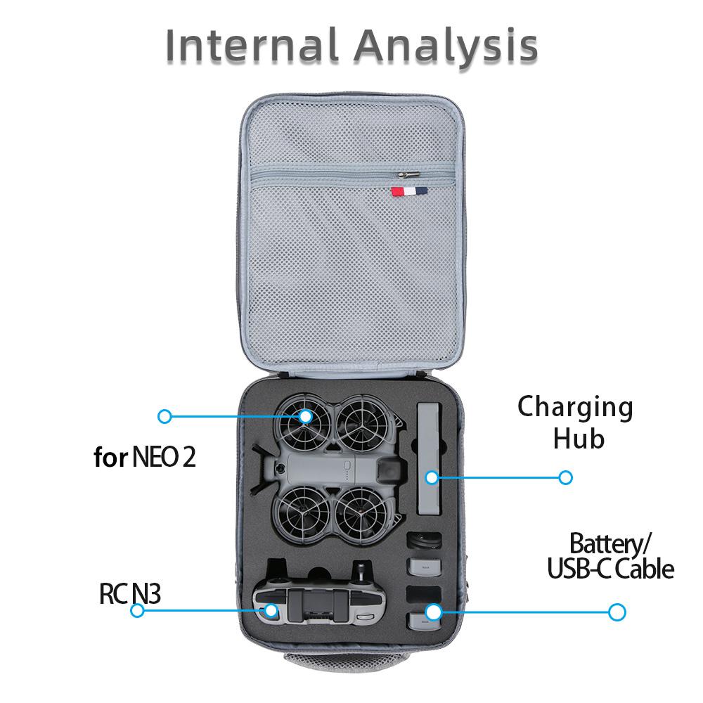 Shoulder Storage Bag For DJI Neo 2 Nylon Portable Carrying Case Travel Outdoors Handbag For DJI Neo 2 Drones Accessories