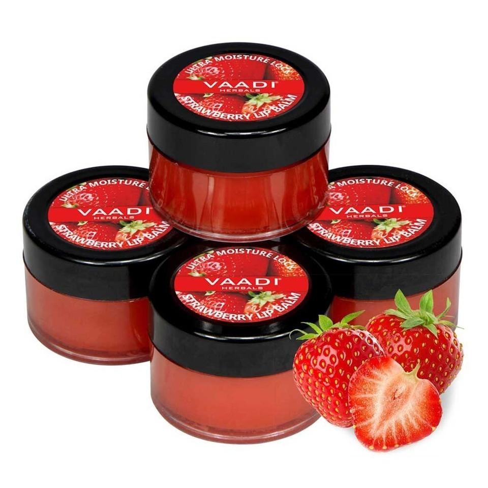 @ Vaadi Strawberry Lip Balm Each 10g Pack Of 4 Zr-4012-60%Off