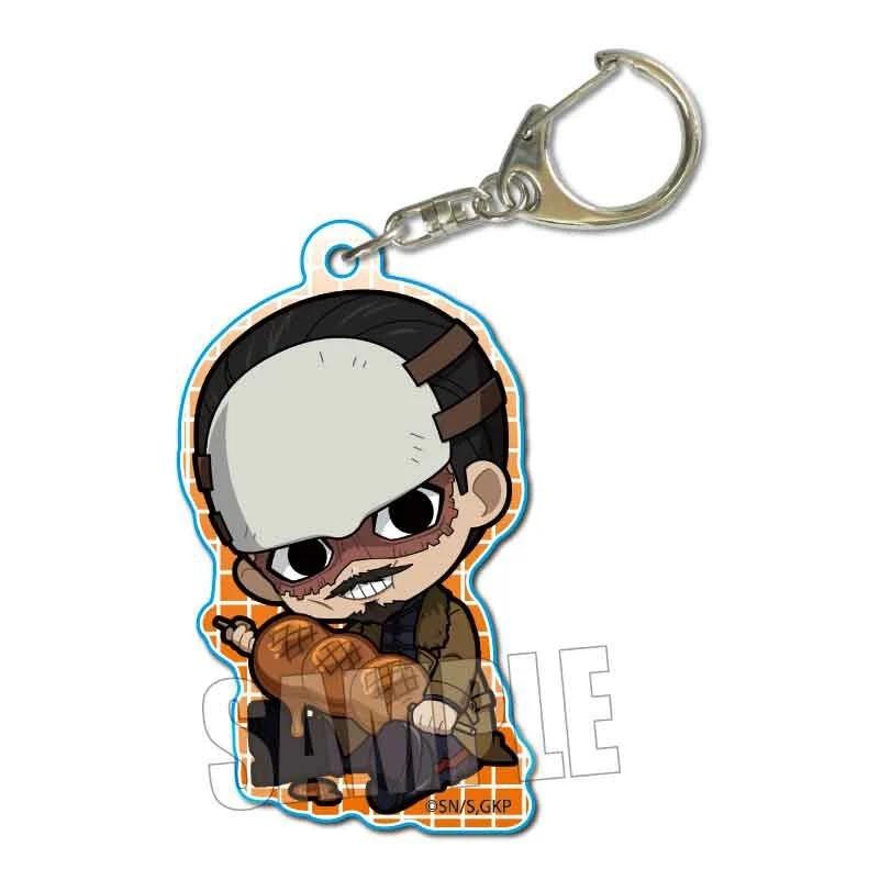 Golden Anime Kamuy Saichi Sugimoto Asirpa Acrylic Pendant Keychains Car Key Chain Key Ring Phone Bag Hanging Jewelry