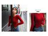 Korean Dongdaemun Slimming Long-Sleeve Figure-Flattering Women's Base Layer Top with Same-Day Delivery