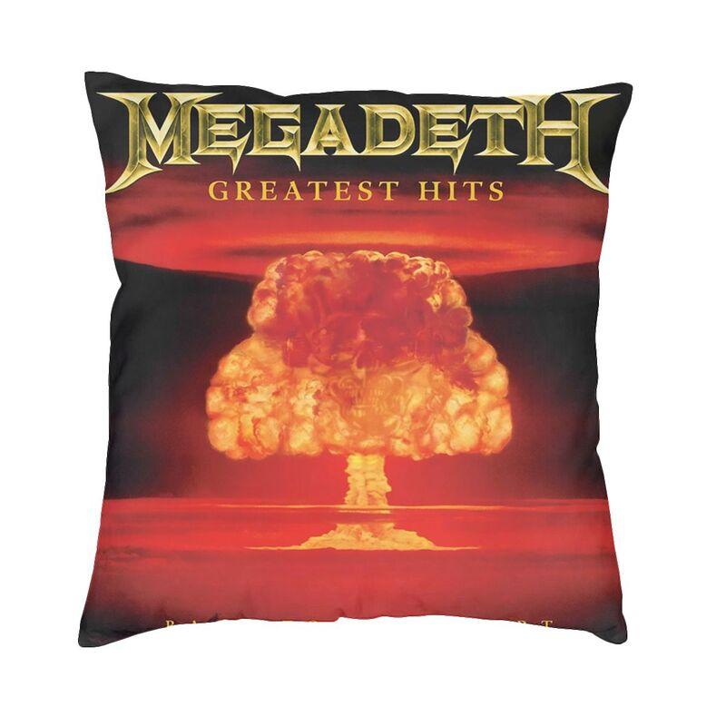 Megadeths Rock Band Square Pillow Case Home Decor Heavy Metal Band Cushions Throw Pillow For Living Room Double-Sided Printing