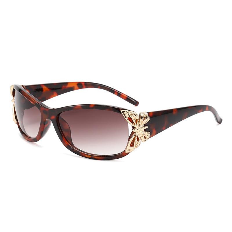 JYL TS Headband Cat Eye Sunglasses UV Protection Style 242 A-3957 красно-коричневый