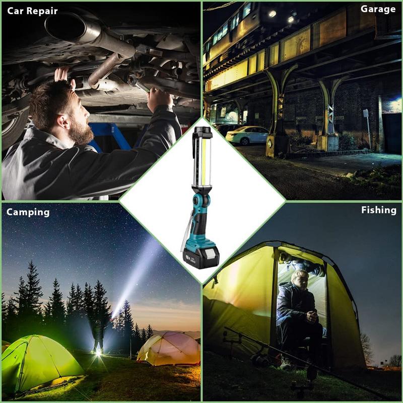 35W Handheld Light For Dewalt For Makita/Bosch/Milwaukee/BlackDecker/Craftsman/Ryobi 18V Li-Ion Battery 2000 LM Work Lights
