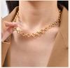 Solid Stainless Steel Chunky Chain Necklace for Women, Simple Link Chain Chokers, Fashion Non Tarnish Jewelry