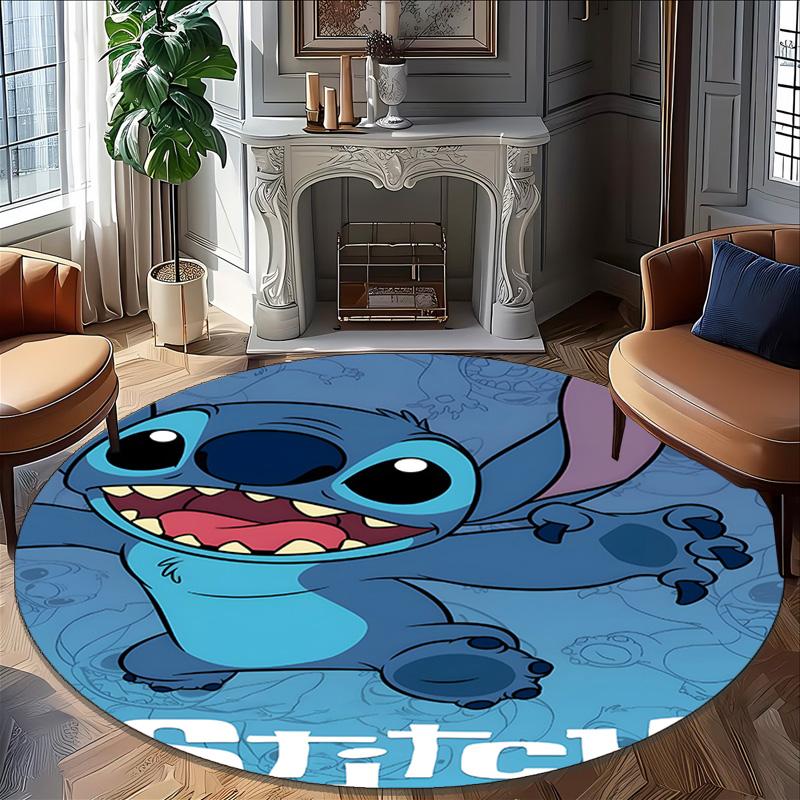 1pc S-Stitch18 Carpet, Round Rug, Comfortable, Suitable for Entryways, Living Rooms, Office, And Bedrooms, Christmas Decoration