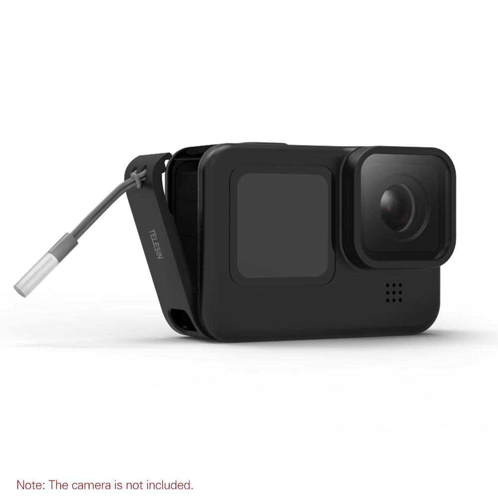 TELESIN schützende Batteriefach-Seitenabdeckung mit reserviertem Typ-C-Ladeanschluss und Riemenersatz