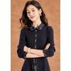 Women's Vintage Elegant Printed Lapel A-Line Dress
