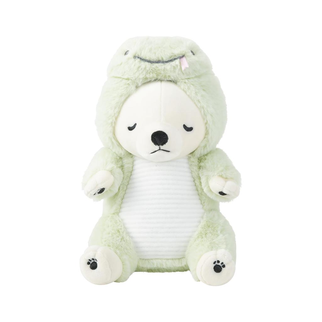 Livheart Hooded Sitting Body Pillow Premium Nemunemu Animals Lucky the Polar Bear S-Size (Total Length 27cm) Snake Zodiac Smartphone Stand 27028-11