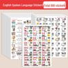 Waterproof English Word Stickers for Kids - Early Education and Daily Use
