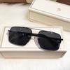 Halbrahmen Braune Sonnenbrille UV-Schutz Speziell für das Fahren Entwickelt Quadratische Form Sonnenbrille Outdoor Klassisch