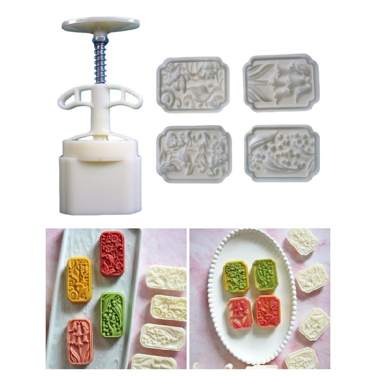 Grüne Bohnenkuchenformen Dessertpresse Werkzeug Pflanzenserie Gebäckwerkzeug ABS-Textur Gebäckformen Backzubehör für Kuchen