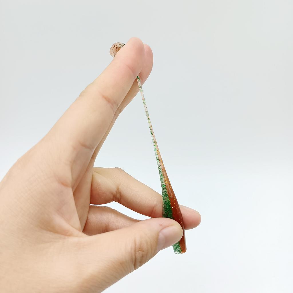 DUODUOYU 6 SZT NOWA MIĘKKA PRZYNĘTA WĘDKARSKA TPE 1,7g/55mm Ogon T Miękki Silikonowy Wobbler Smuga Na Szczupaka Okonia Przynęty Wędkarskie