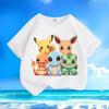 2026 Pokémon Children's Printed T-Shirt, Crew Neck Casual Pikachu Short Sleeve, Boys' Summer Loose Top