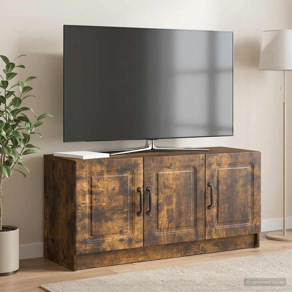 TV Cabinet Smoked Oak Finish 99 x 34.5 x 47 cm Engineered Wood