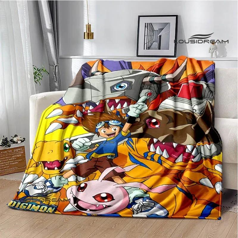 Digimon Cartoon Printed Blanket Flannel Warm Blankets Soft and Comfortable Blanket Bed Linings Cubre Cama Birthday Gift