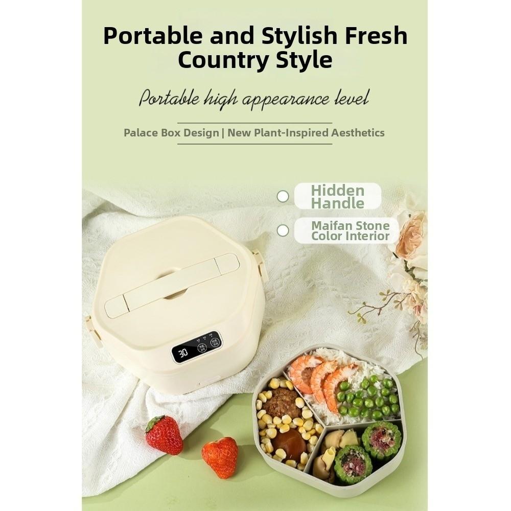 Heating Function Food Warmer Rechargeable Hot Meal Container Electric Heated Lunch Box Outdoors