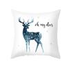 Nordic Christmas Pillow Cover Simple Printed Lines Elk Series Sofa Office Pillow Cushion Cover