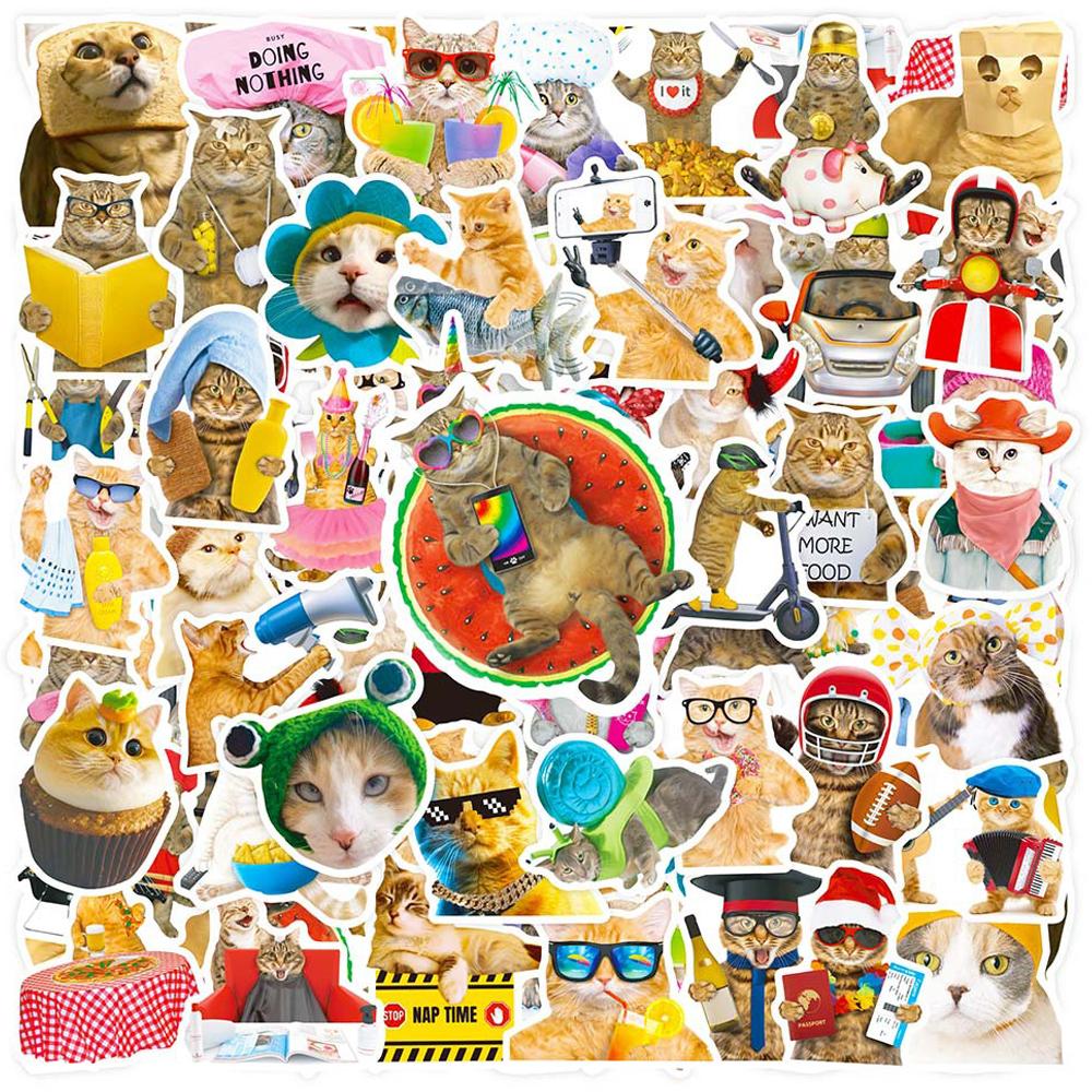 10/30/50pcs Classic Funny Cat MEME Graffiti Stickers Cartoon Toy Decal DIY Skateboard Guitar Laptop Cute Animal Sticker for Gift