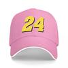 Number Baseball Cap Black with Yellow Print Adjustable Snapback Hat for Unisex and Women Casual Streetwear Fashion Accessory