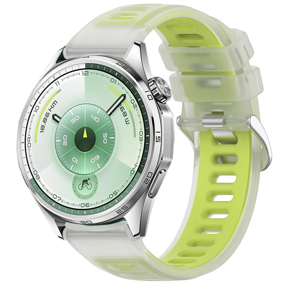 

Semi-Transparent Sports Silicone Strap For Huawei Watch GT6/GT5/4/3 46mm GT6/GT5 Pro 46mm Two-Tone Adjustable Bracelet Wristband Huawei GT6-5 46mm