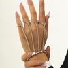 Punk Geometric  Chain Wrist Bracelet for Women Ring Charm Set Couple Emo Fashion Jewelry Gifts Pulsera Mujer