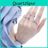 Einzigartiges Design Geometrischer Offener Ring Für Frauen Stilvolle Persönlichkeit Verstellbarer Kupfer Schmuck
