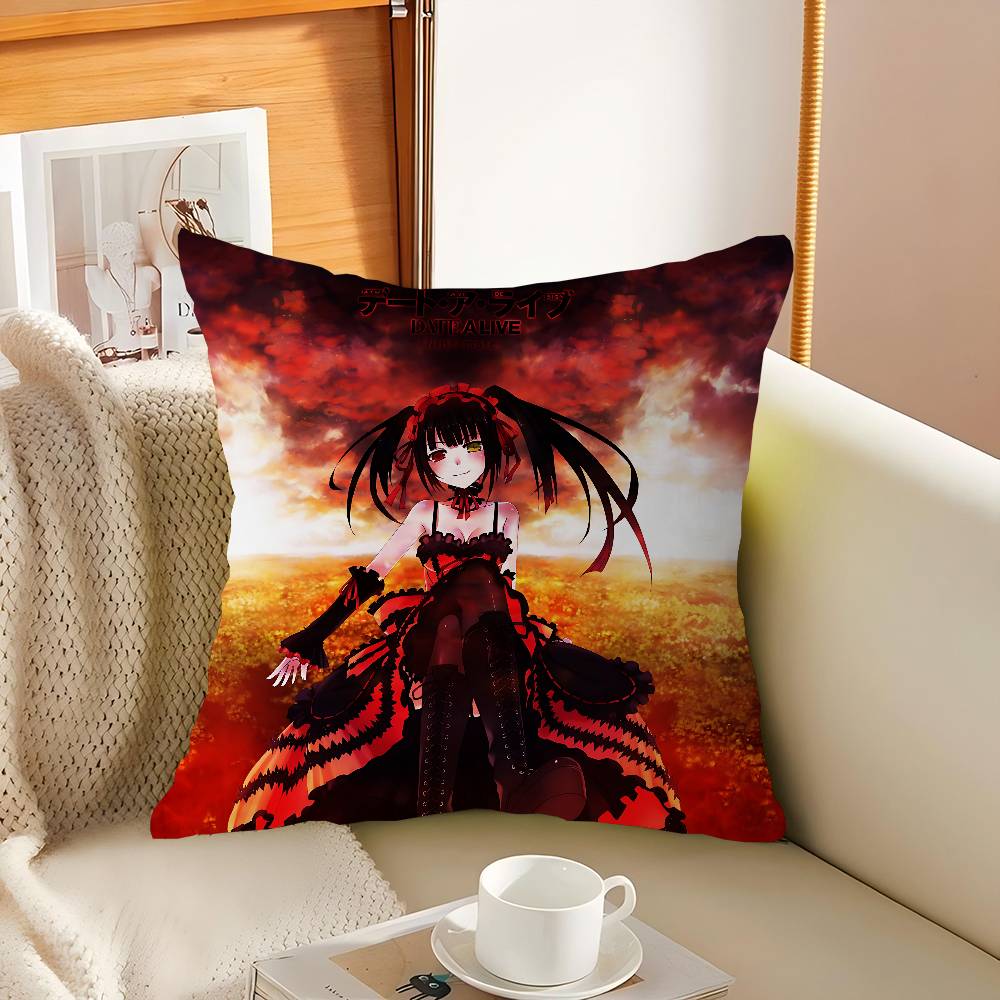 Date A Live Tokisaki-Kurumi Anmie Kuddfodral Bilkastkuddefodral För Soffa Bil Julklapp 40x40cm 45x45cm