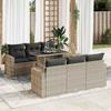 VidaXL Garden Lounge Set with Cushions 7 Pcs Light Grey Wicker 3326263