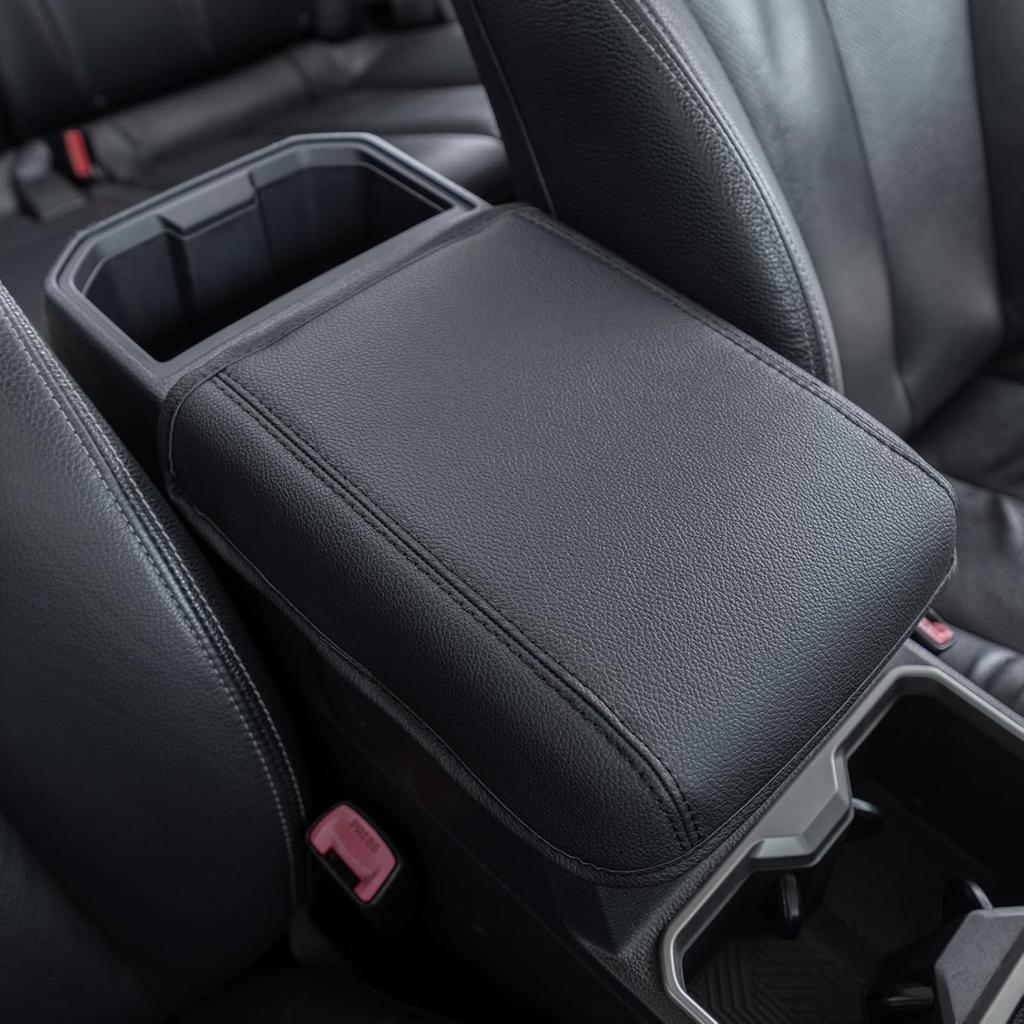 JKCOVER Compatible With 2024 2025 2026 Toyota Tacoma (4Th Gen Tacoma) Center Console Armrest Cover Accessories PU Leather Car Anti-Scratch Armrest