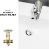 Gadpiparty 2 Pcs Bounce Drain Filter Sink Core Strainer for Bathroom and Kitchen Wash Basin Plug Prevent Hair Residue Blockage 2.36X2.75 Inch