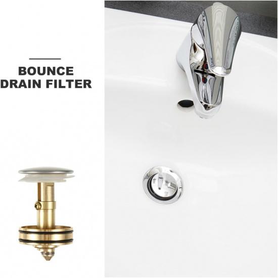 Gadpiparty 2 Pcs Bounce Drain Filter Sink Core Strainer for Bathroom and Kitchen Wash Basin Plug Prevent Hair Residue Blockage 2.36X2.75 Inch