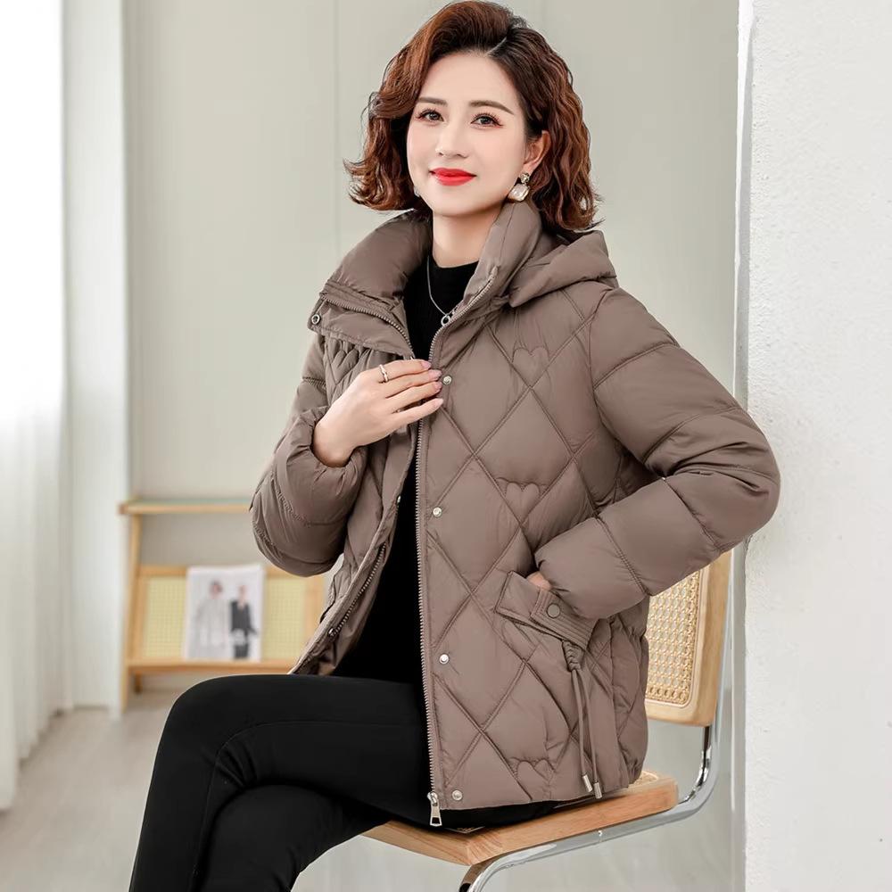 Mom's fashion down cotton-padded clothes, winter new middle-aged and elderly cotton-padded clothes, jackets, foreign style and light cotton-padded