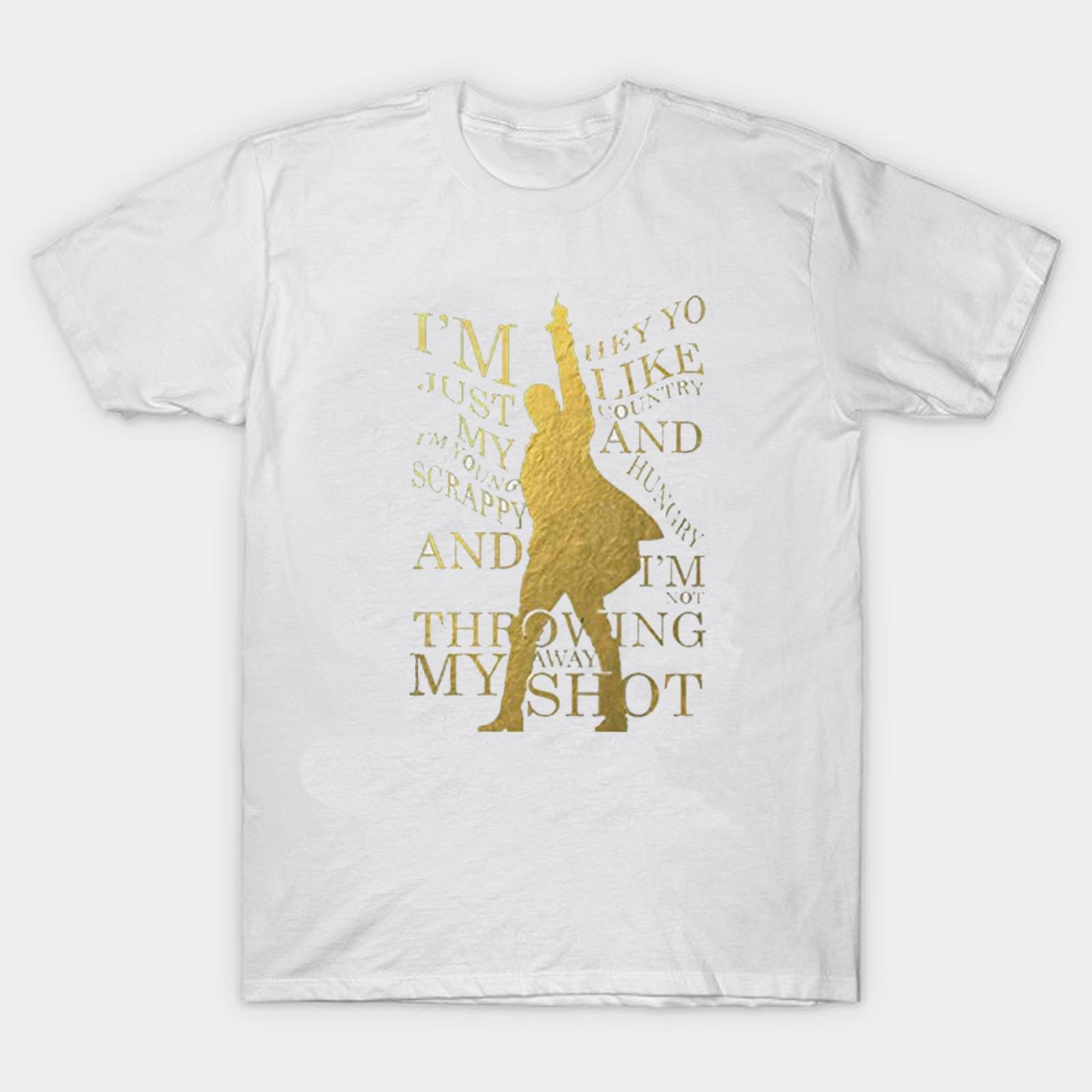 GUOYAN TOP T-shirt voor heren met de Amerikaanse musical Alexander Hamilton. Nieuw dames T-shirt met korte mouwen en ronde hals, 100% katoen, casual top. L