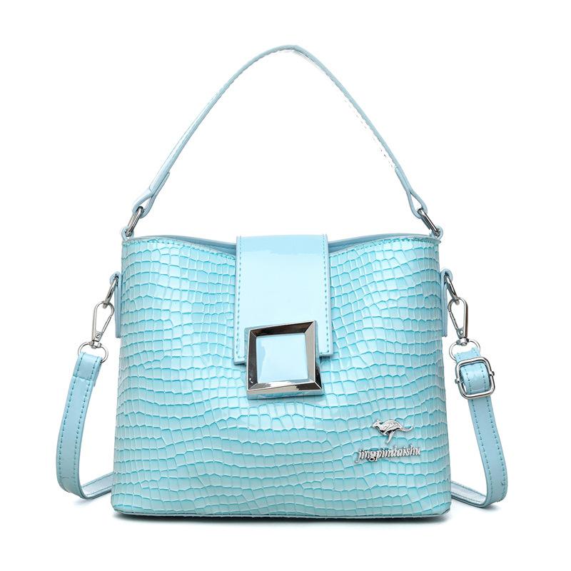 

Модная и трендовая сумка-ведро Высококачественная сумка через плечо большой вместимости Сумка кросс-боди Сумка-тоут синий