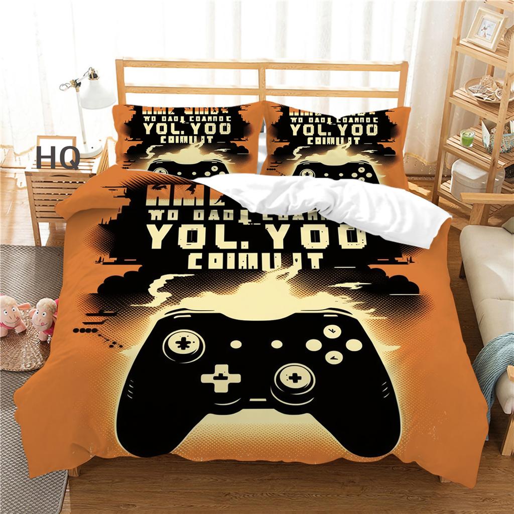 3D Digital Printed Bedding Set Game Machine Pattern Quilt and Pillow Case Set Single/Double Bed Full Size Home Decoration Bedding Set