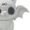 Festive Halloween Decor Ornament, Knitted Texture Bat Cat Design Figure, Dark Style Ornament Mini Size Sculpture for Party Desk Shelf