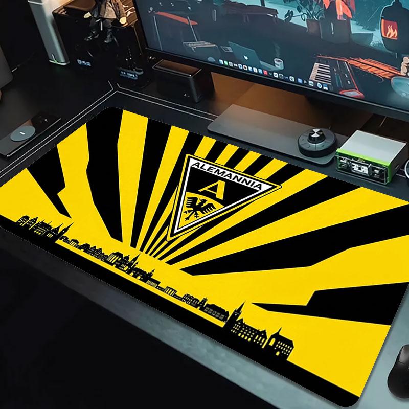 Alemania Football Crest Large Size Mouse Pad Large Gaming Table Cushion Nonslip Laptop Tablet Big Mousepad Xxl Mat Mini Pc Playmat With Lock Edge