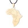 ZRM Jewelry Acero Inoxidable Moda Mapa de África Colgante Collar Para Hombres Mujeres Regalos