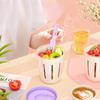 Portable Leak Proof Fruit Cup With Fork, Large Capacity Salad Container For Picnic, Travel, And Office, BPA Free Food Storage Bowl