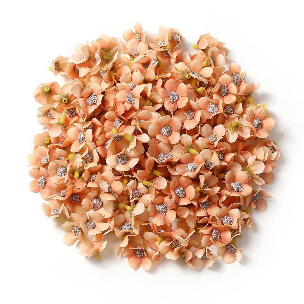 

50/100 шт. Шелковые искусственные головки цветков ромашки для цветочной стены, растения, свадьбы, украшения дома, комнаты, DIY гирлянды, подарок на День святого Валентина 50pcs