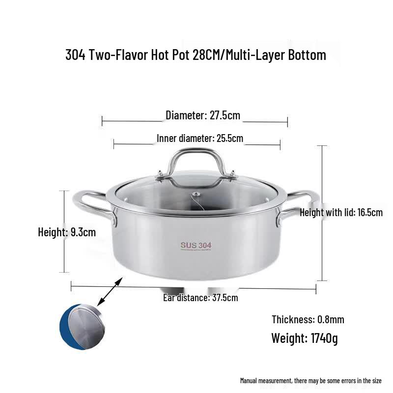 Drui en 304 Stainless Steel Induction Hotpot
