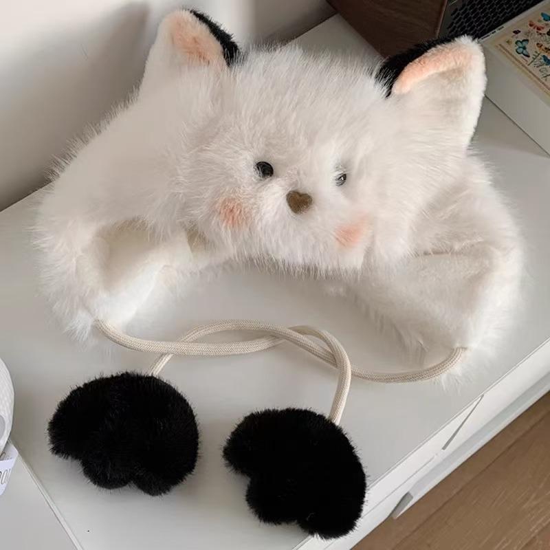 

Осень и Зима Утолщенный Бархат для Сохранения Тепла и Защиты от Холода Шапка-Ушанка Защищающая Уши, чтобы Сделать Ваше Лицо Меньше One size