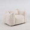 Giant Bean Bag Chair with pillow, Comfy Large Bean Bag Chairs for Adults and Kids, Faux Fur Floor Sofa for Living Room Bedroom Apartment, Beige
