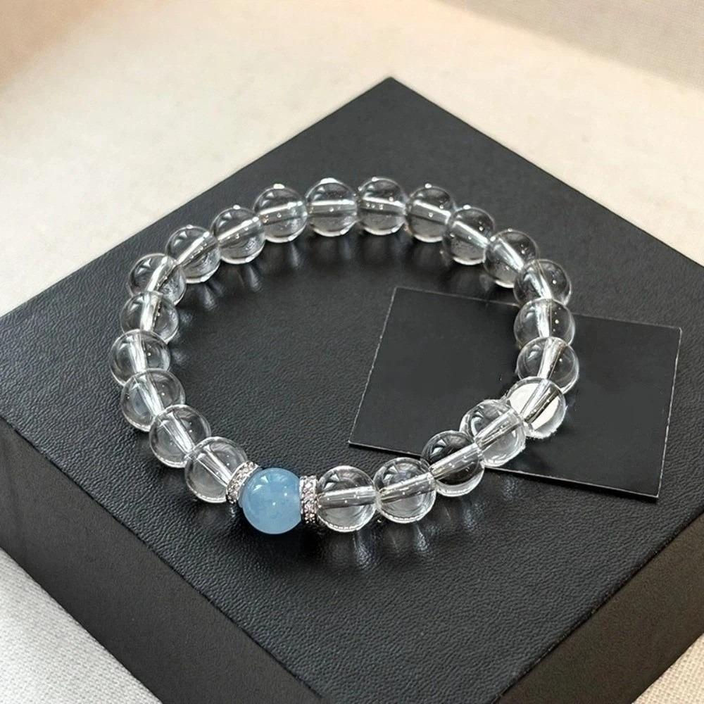 

Hand Jewelry Clear Crystal Bracelet Wristband Vintage Beaded Bracelet Jewelry 8mm